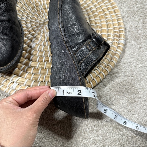 b.o.c Women’s Leather Mule Clogs Sandals Slip On Comfort Pilgrim in Black Size 9 - Picture 12 of 16